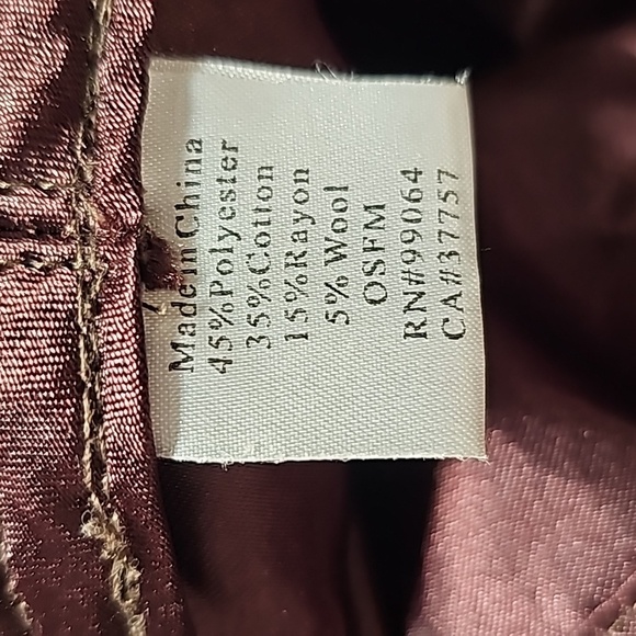 Billabong Hat Cap Newsboy Houndstooth Chevron Plaid Corduroy Wool Brown Lined - Picture 11 of 12